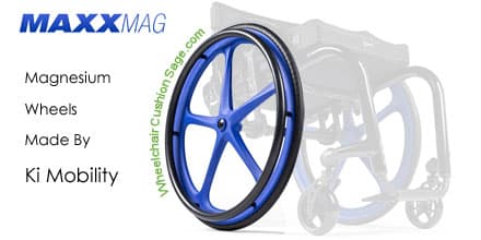  Blue Maxx Mag Wheels Shown on Manual Wheelchair 