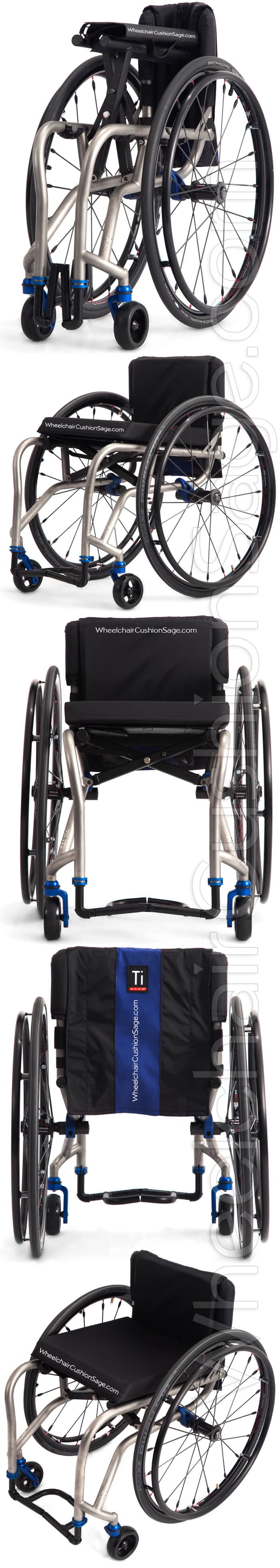  TiLite TX2 Wheelchair Views - Folded, Right, Front, Back, Top 