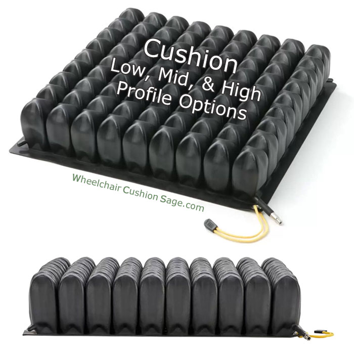 ROHO Single Compartment Wheelchair Cushion Shown with Cover
