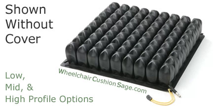 ROHO Single Compartment Wheelchair Cushion Shown with No Cover